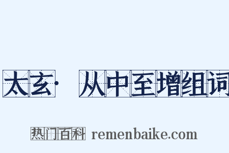 太玄·从中至增组词是什么意思的图片